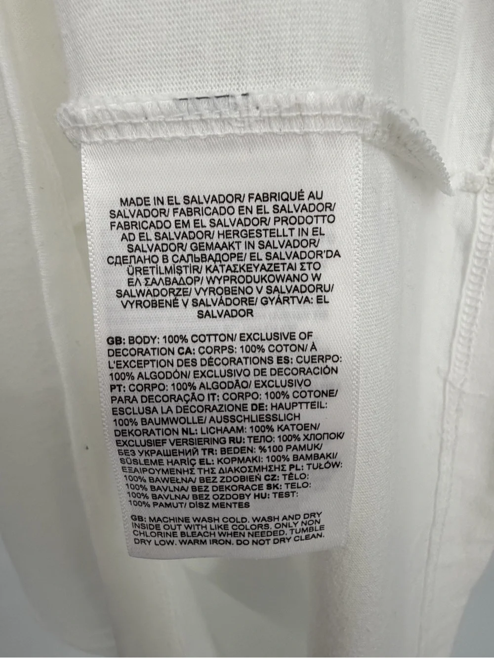 The North Face Men’s White Crew Neck Tee with Black Logo
